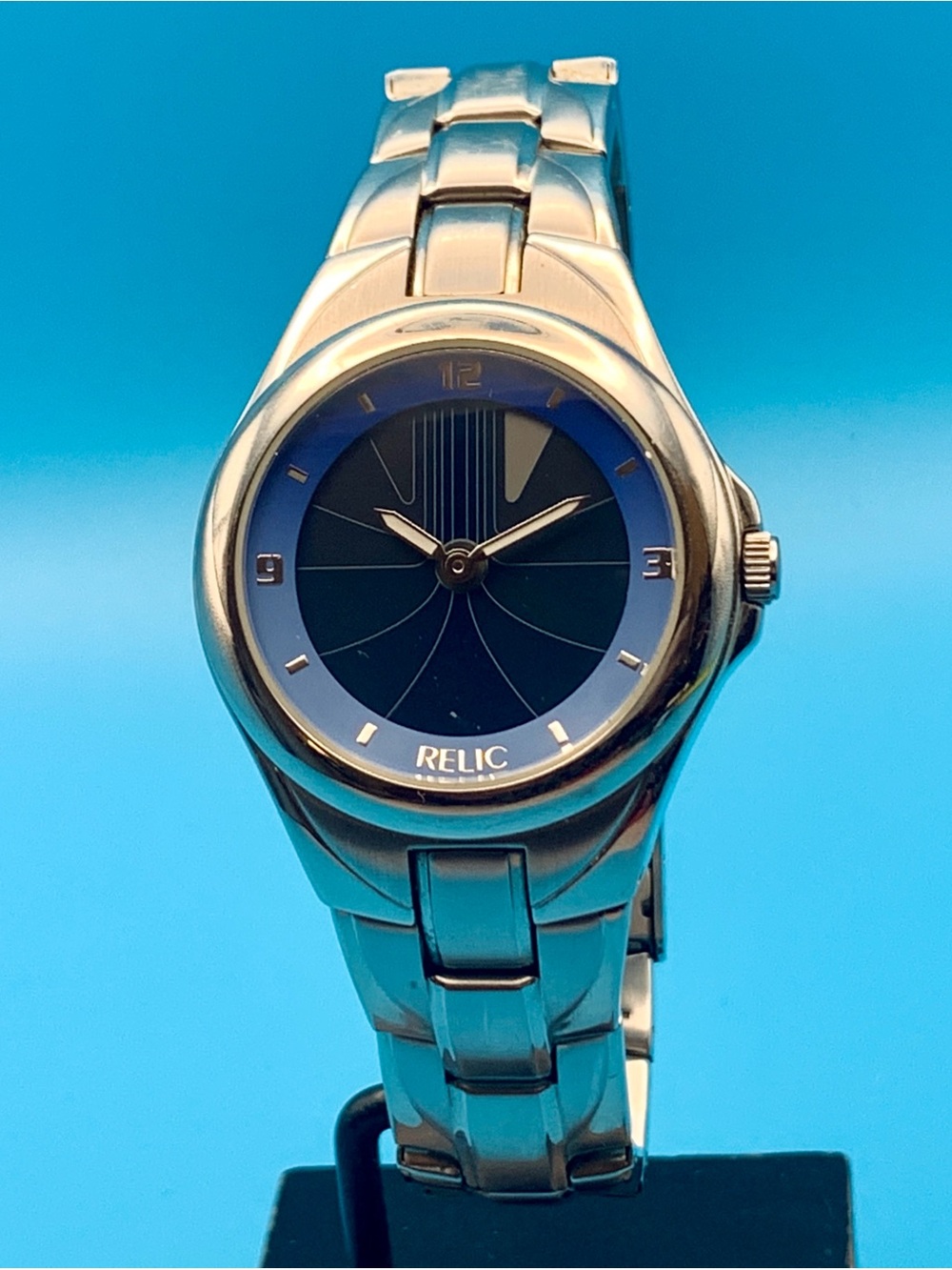 RELIC By FOSSIL ZR55198 KALEIDOSCOPE Men’s Bracelet Wristwatch Works New Battery